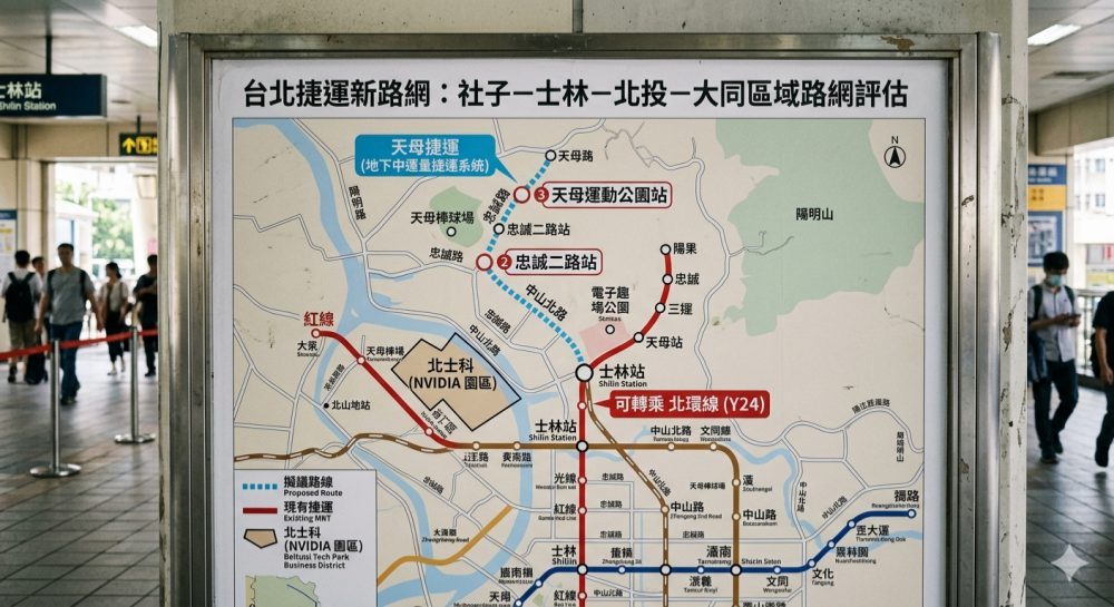 天母捷運最新進度|忠誠路設3站、串聯北士科,天母房價還會再漲嗎? 1 天母捷運