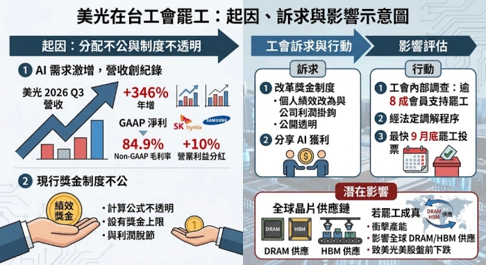 台灣美光罷工 對台股DRAM族群 和 全球AI有什麼影響 1 台灣美光罷工